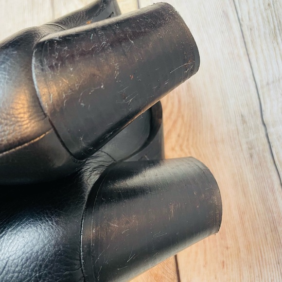 Scoop NYC Women Black Leather Ankle Boots Size 37 (US 7) - Picture 10 of 11